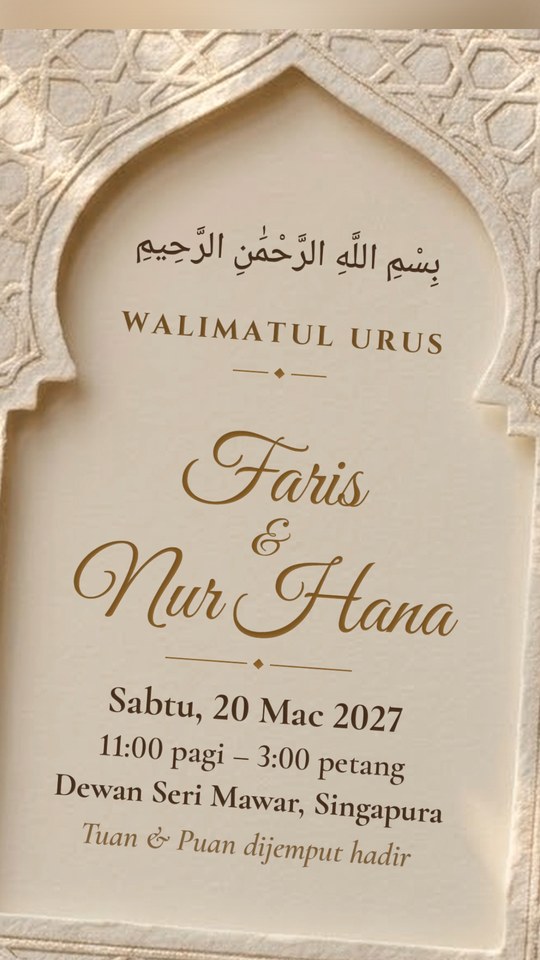 Video E-Kad Mihrab Kasih, Faris & Nur Hana